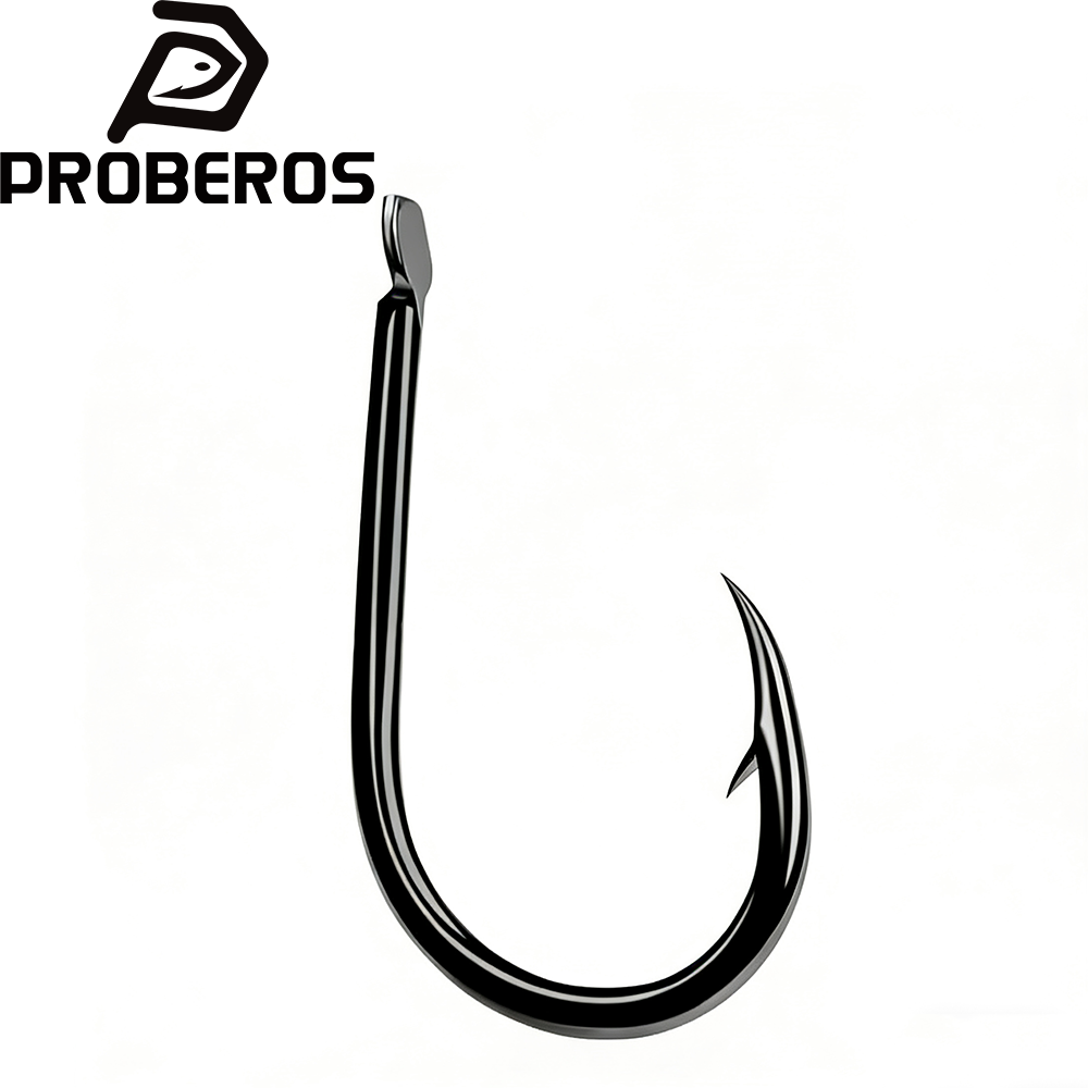 Fishing Hook Barbless - PROBEROS Fishhook 200pcs 1-15# Single Hook