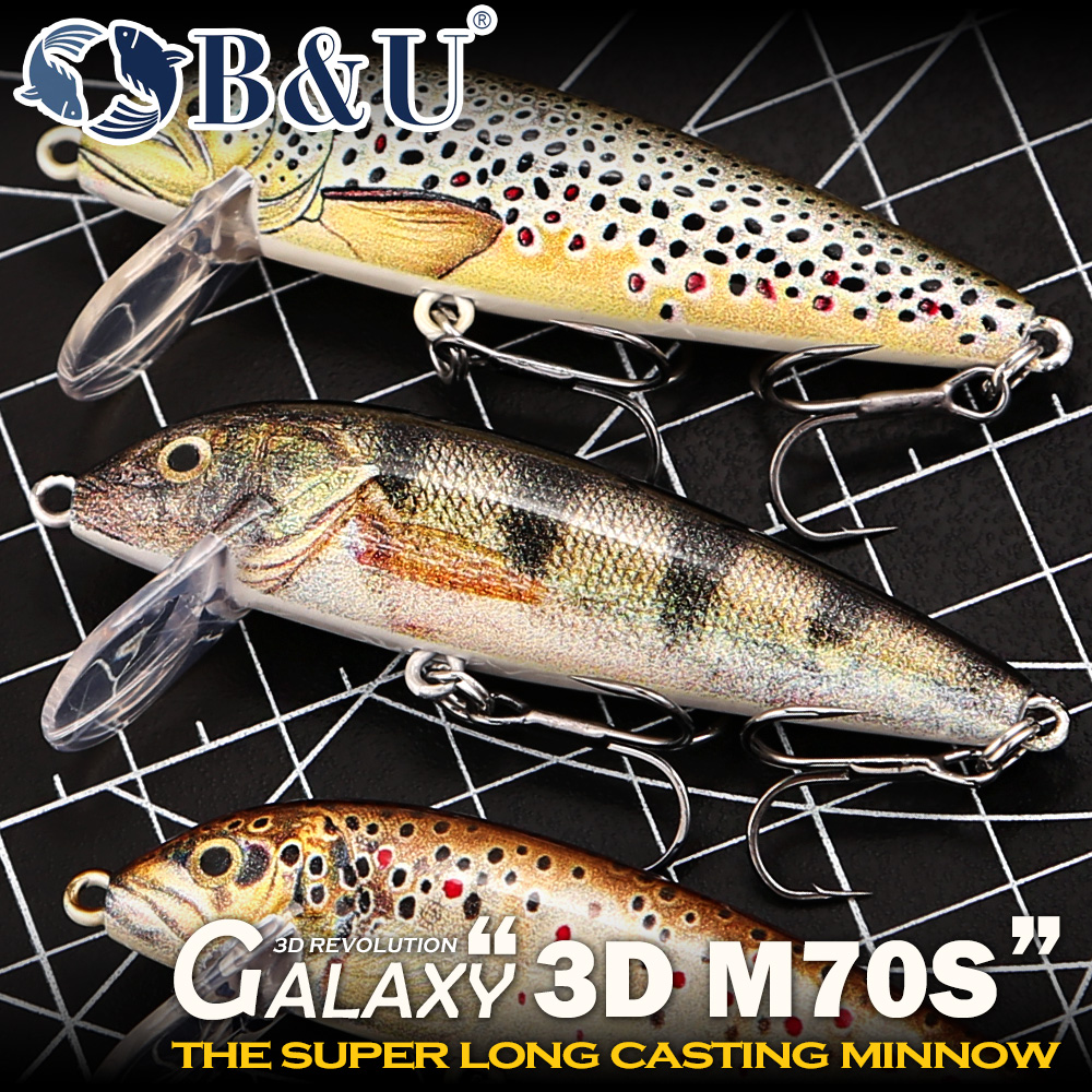 B&U Fishing Lures Sinking Minn - Fishing Hook Treble のレビューと価格