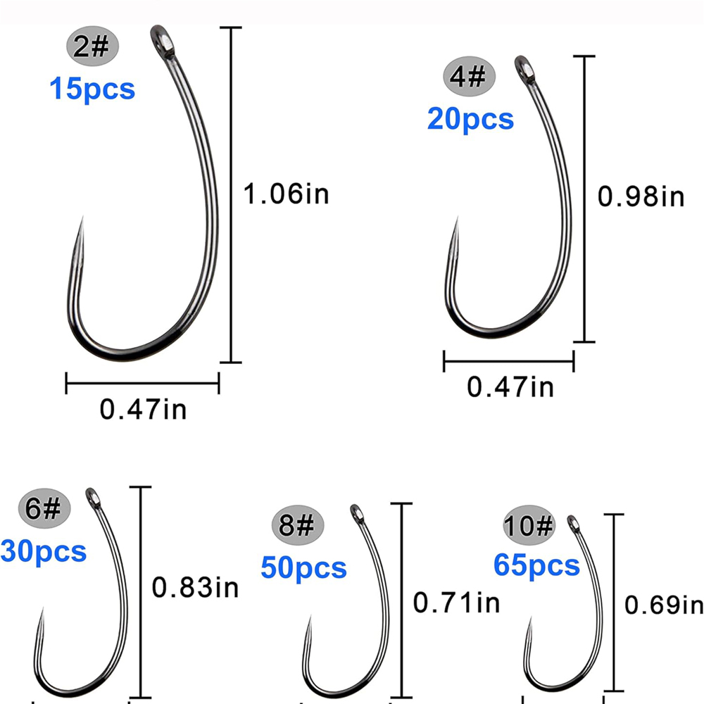 180PCS Barbless Fishing Hooks  - Fishing Hook Circle のレビューと価格