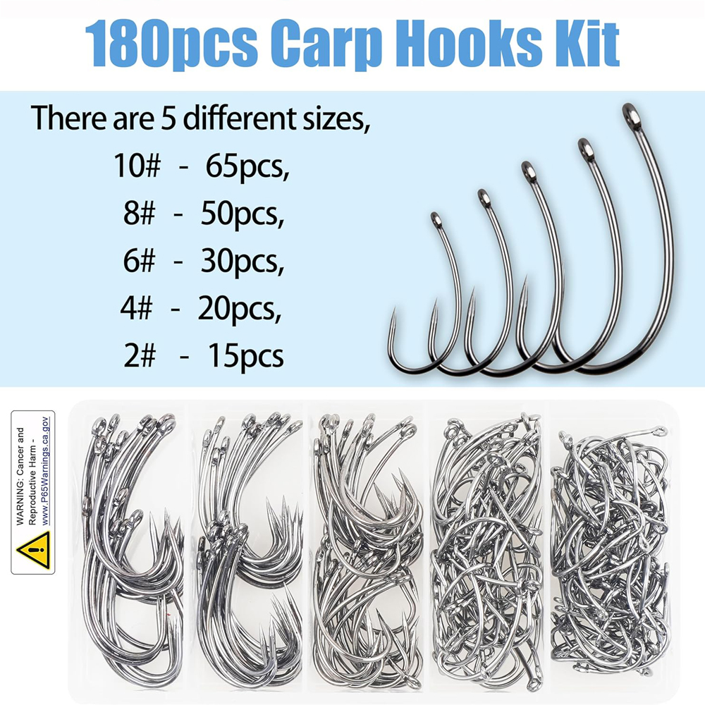 180PCS Barbless Fishing Hooks  - Fishing Hook Circle のレビューと価格
