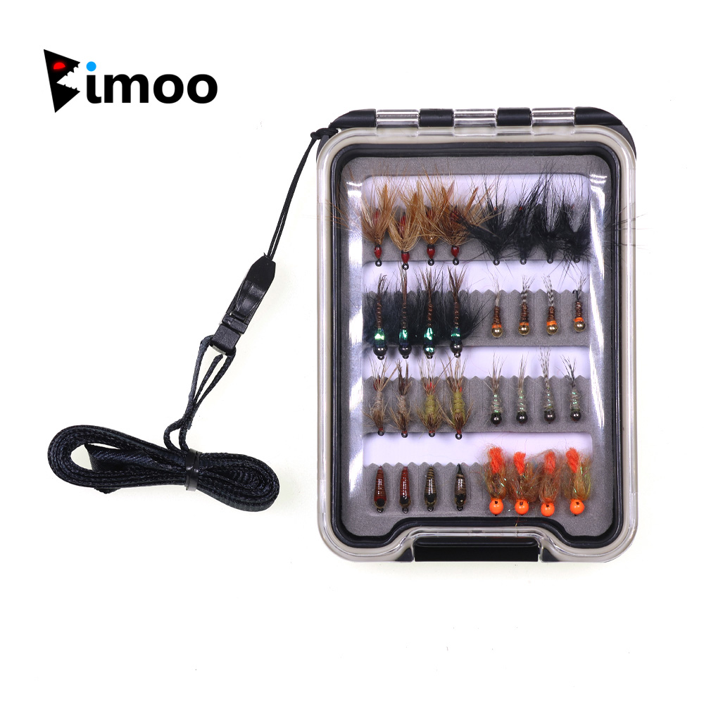 32PCS Nymph Flies Kit Trout Fi - Fishing Hook Barbless のレビューと価格