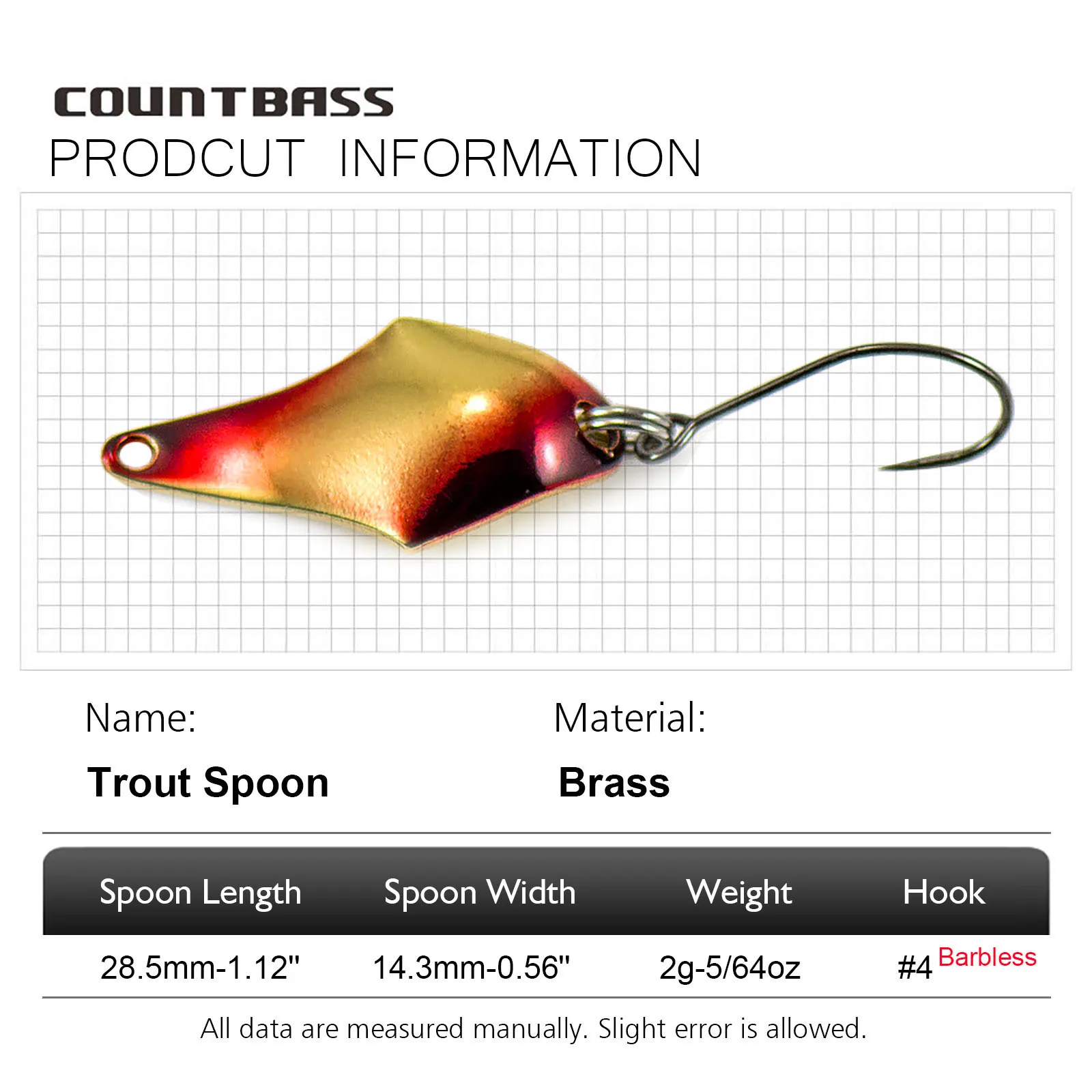 COUNTBASS 5/64oz 2g Casting Sp - Fishing Hook Barbless のレビューと価格