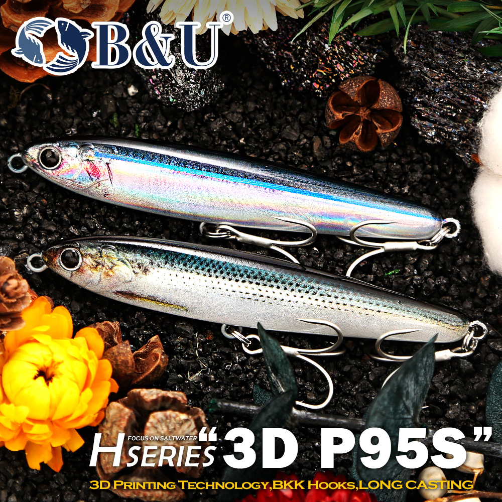 B&U Sinking Pencil Fishing Lur - Fishing Hook Treble のレビューと価格