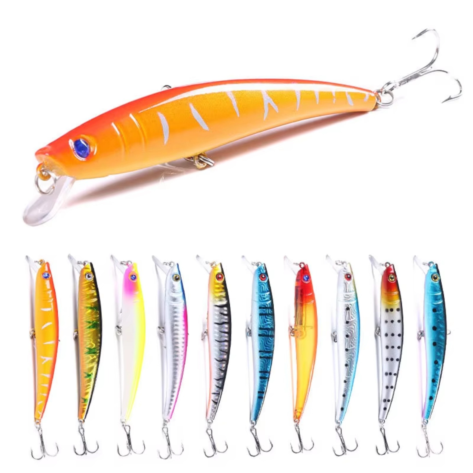 Minnow Fishing Lure 110mm 13g  - Fishing Hook Treble のレビューと価格