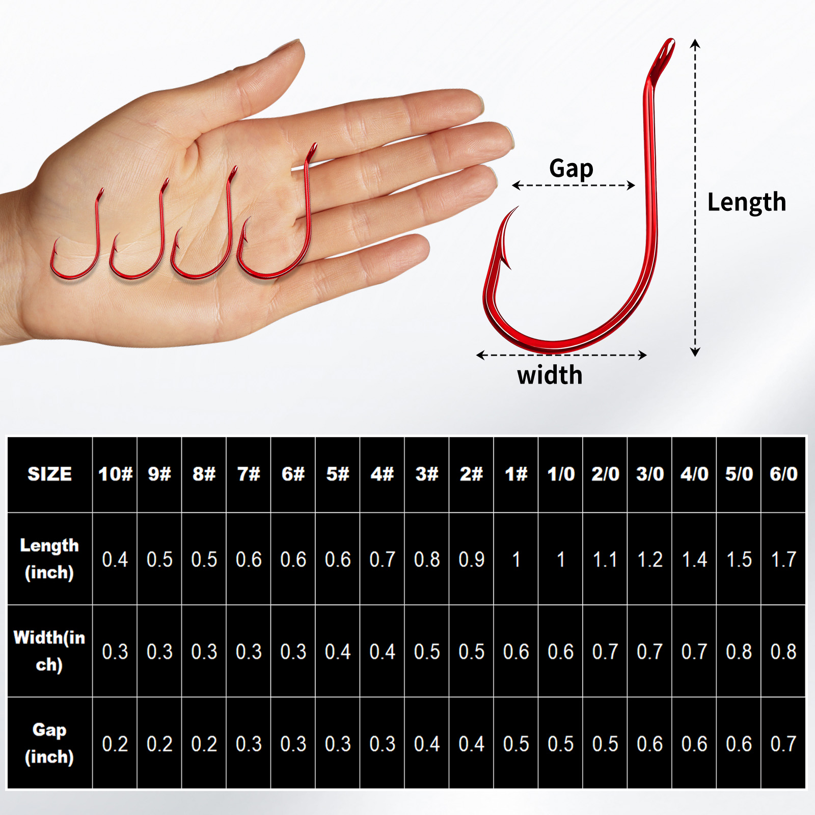 9KM 100Pcs Octopus Hook Red Ex - Fishing Hook Circle のレビューと価格