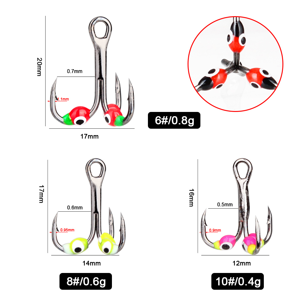 FISH KING 0.4/0.6/0.8g Ice Fis - Fishing Hook Stainless Steel のレビューと価格
