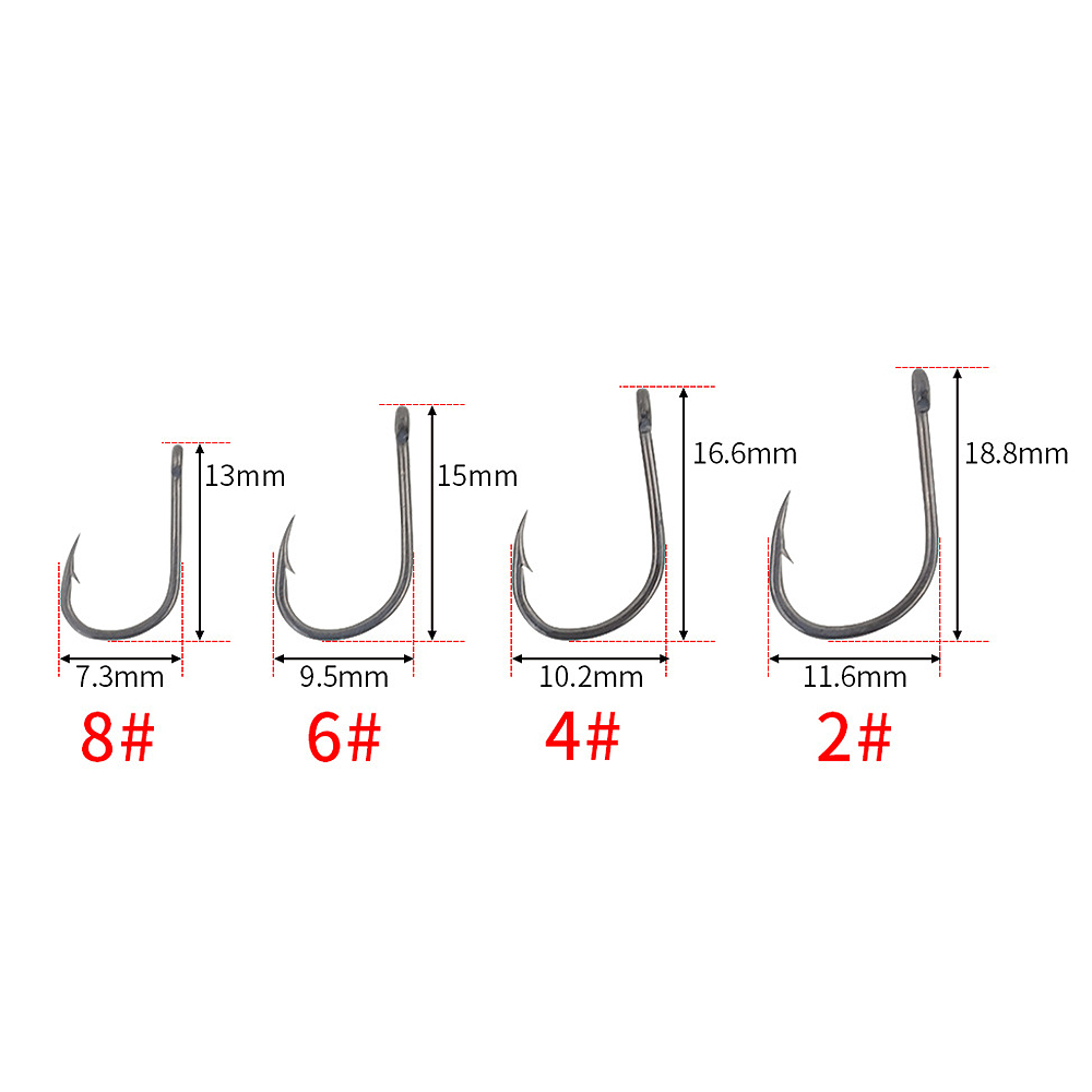 ABST  50Pcs Barbed Coated Carp - Fishing Hook のレビューと価格