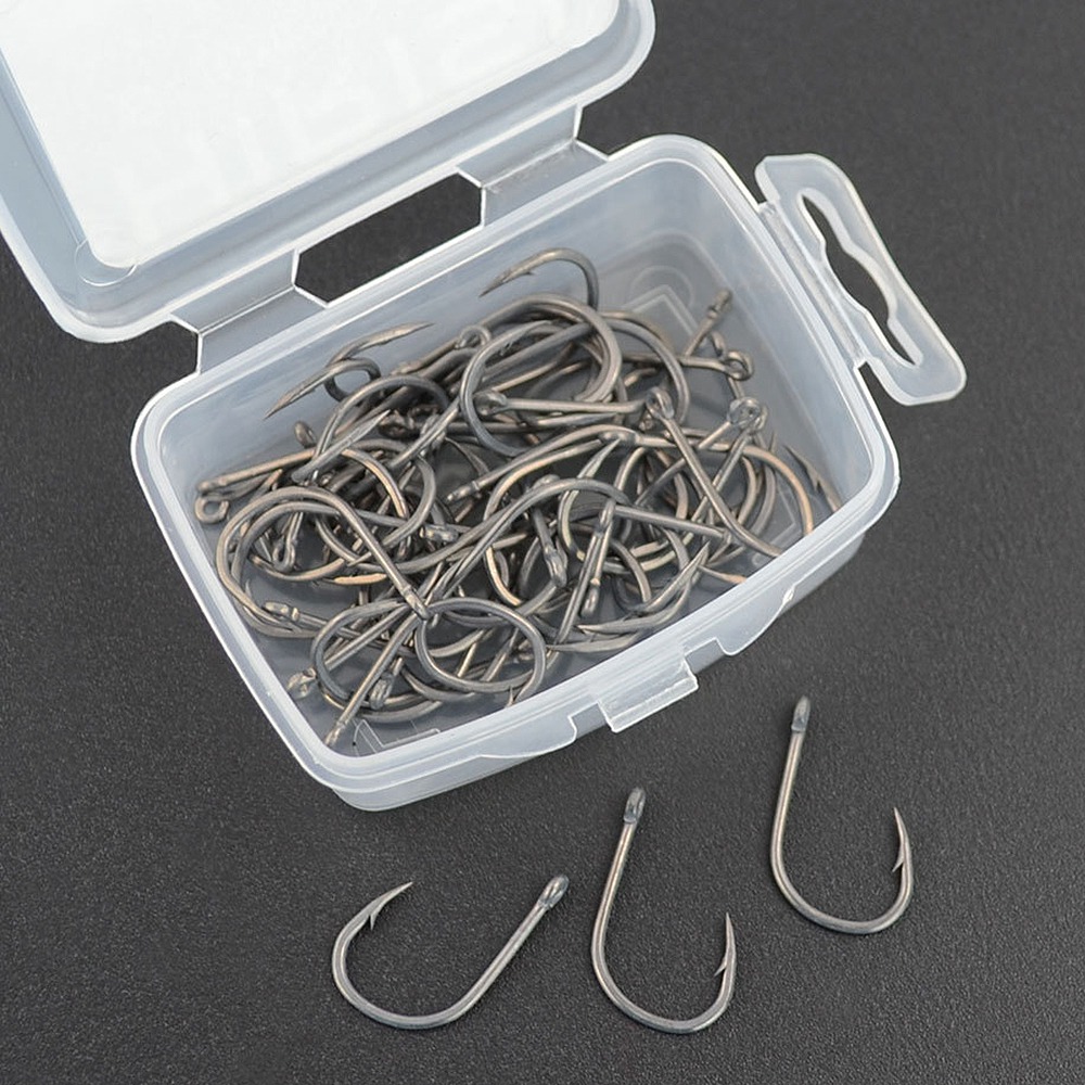 ABST  50Pcs Barbed Coated Carp - Fishing Hook のレビューと価格