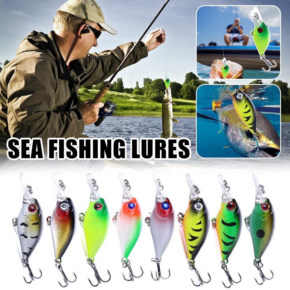 5cm Micro Crankbait Wobbles Je - Fishing Hook Treble のレビューと価格