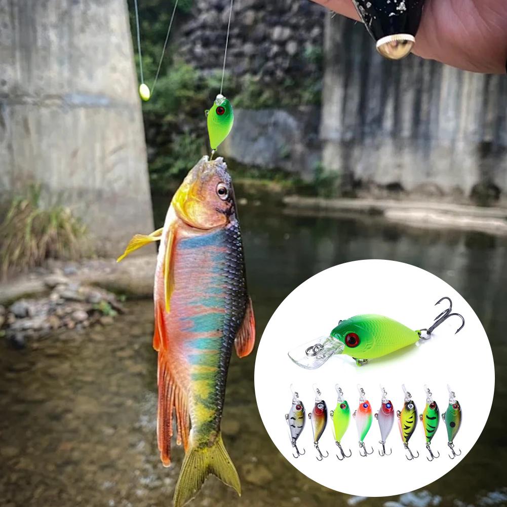 5cm Micro Crankbait Wobbles Je - Fishing Hook Treble のレビューと価格