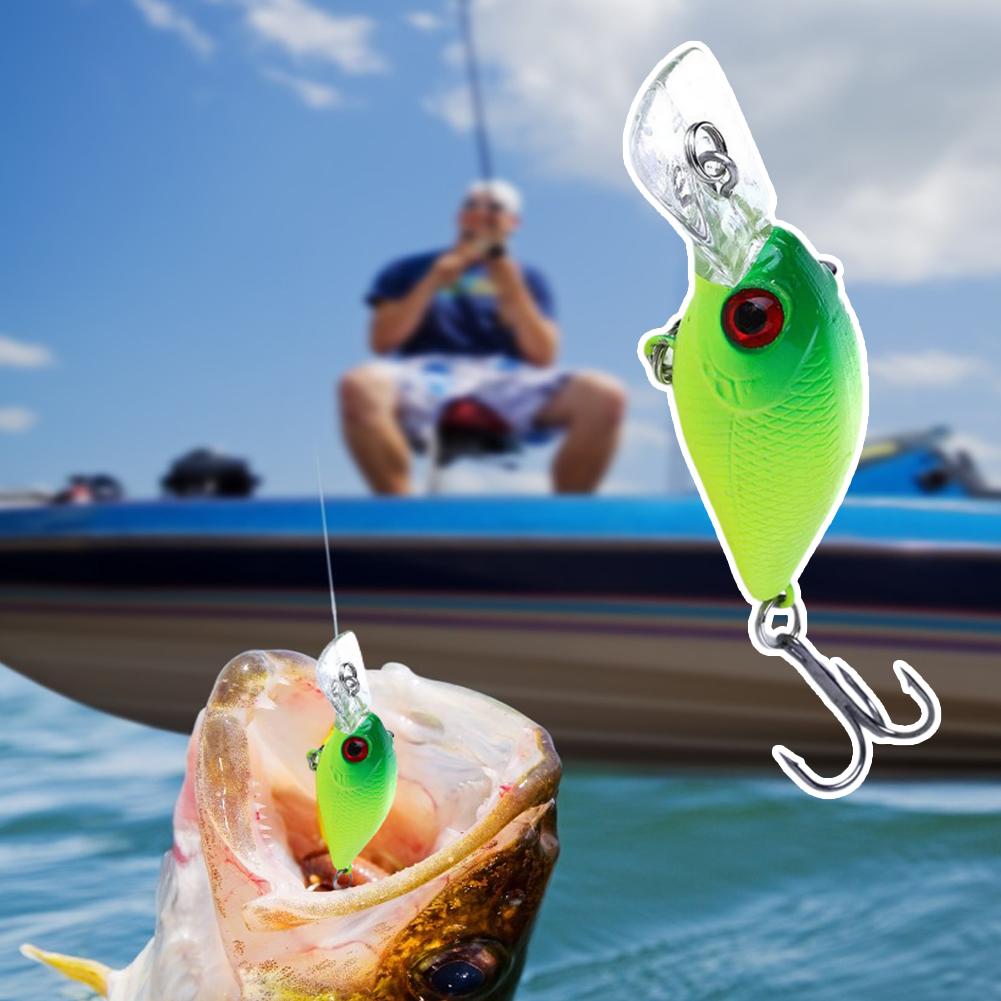 5cm Micro Crankbait Wobbles Je - Fishing Hook Treble のレビューと価格