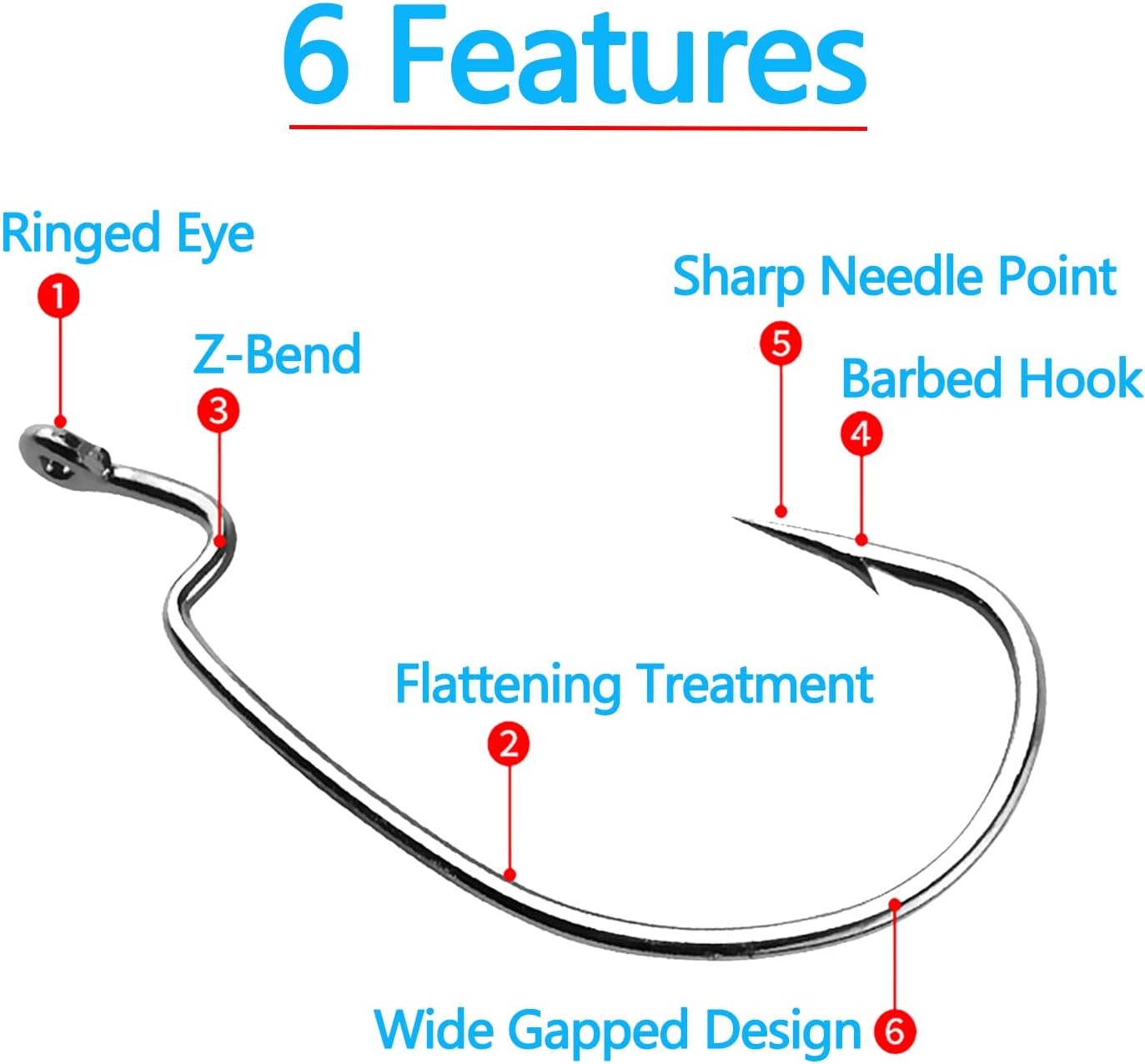 110pcs Bass Fishing Hooks Set, - Fishing Hook Offset のレビューと価格