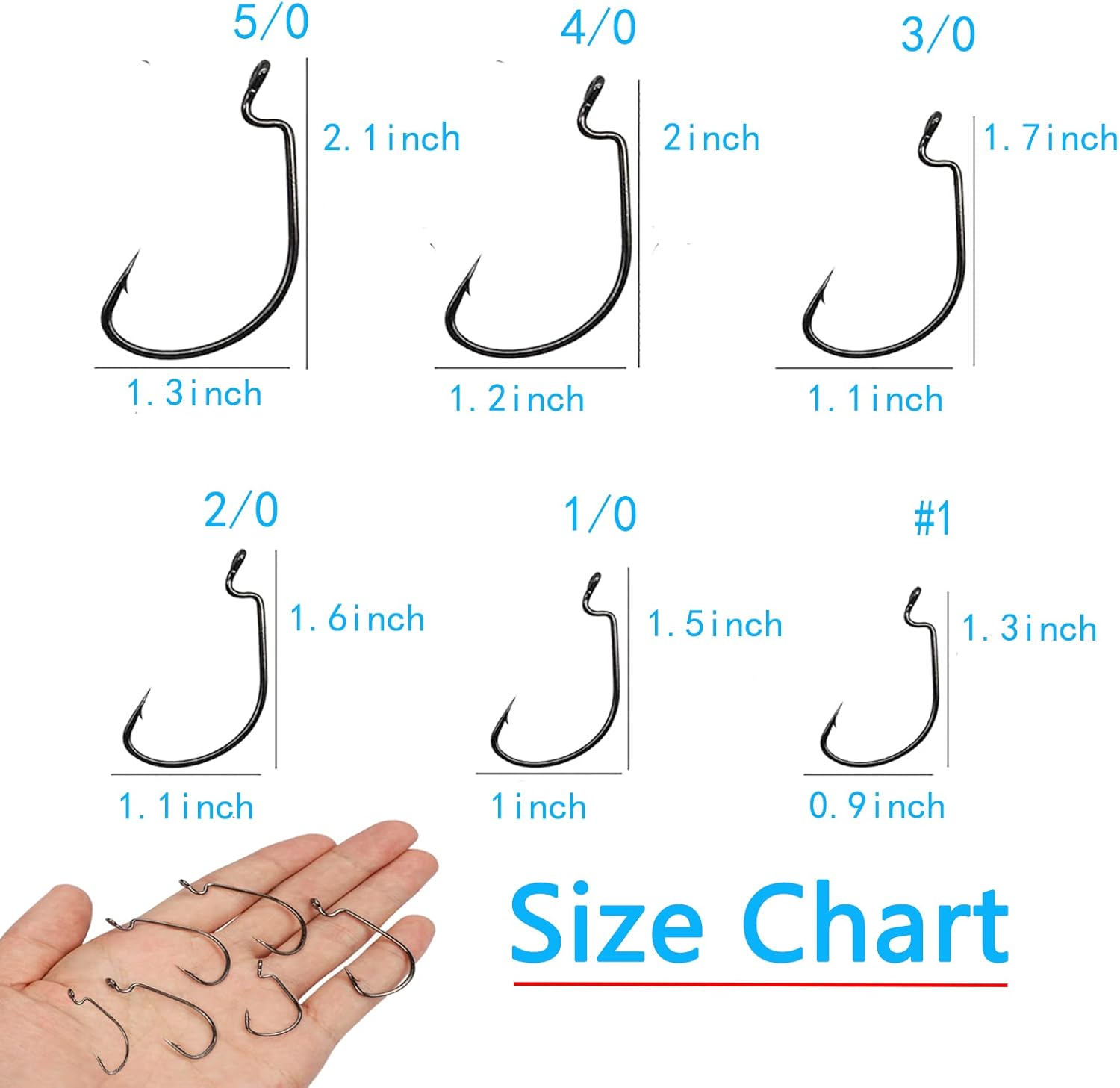 110pcs Bass Fishing Hooks Set, - Fishing Hook Offset のレビューと価格