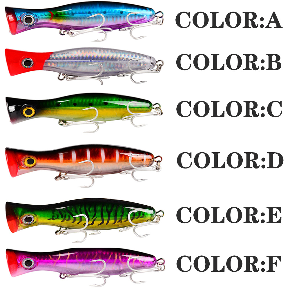 PROBEROS 1pc 13cm 43g Popper F - Fishing Hook Treble のレビューと価格