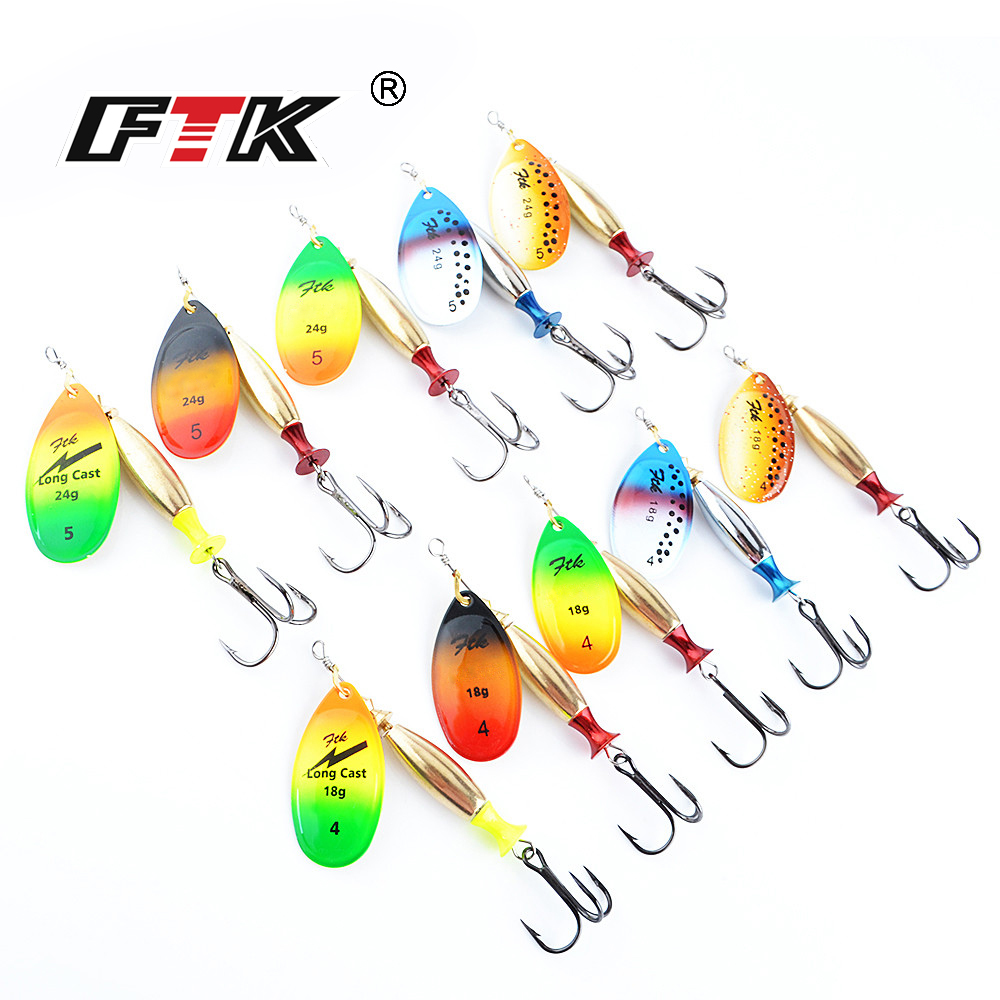 FTK 18g 24g Spinner Bait Hard  - Fishing Hook Treble のレビューと価格