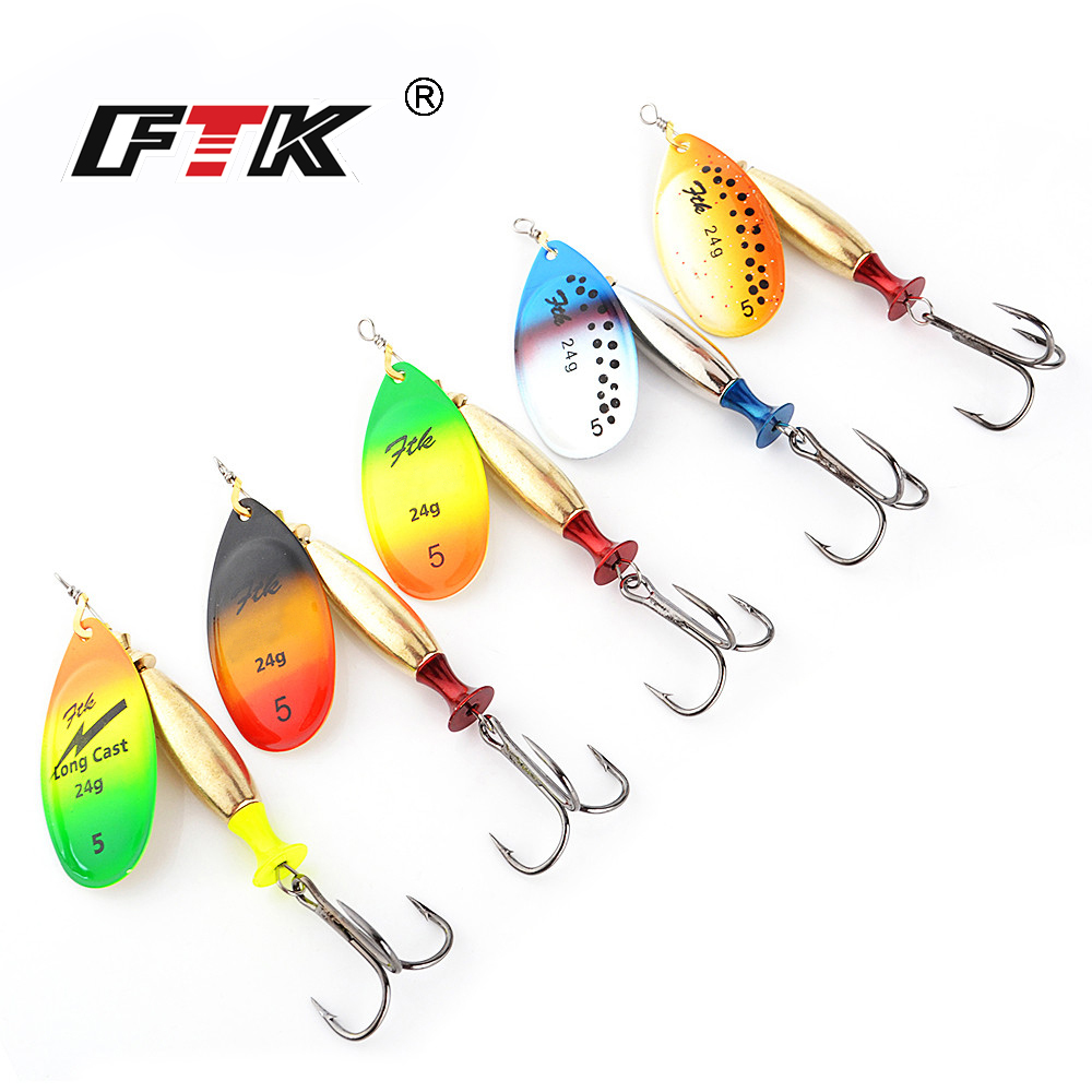 FTK 18g 24g Spinner Bait Hard  - Fishing Hook Treble のレビューと価格