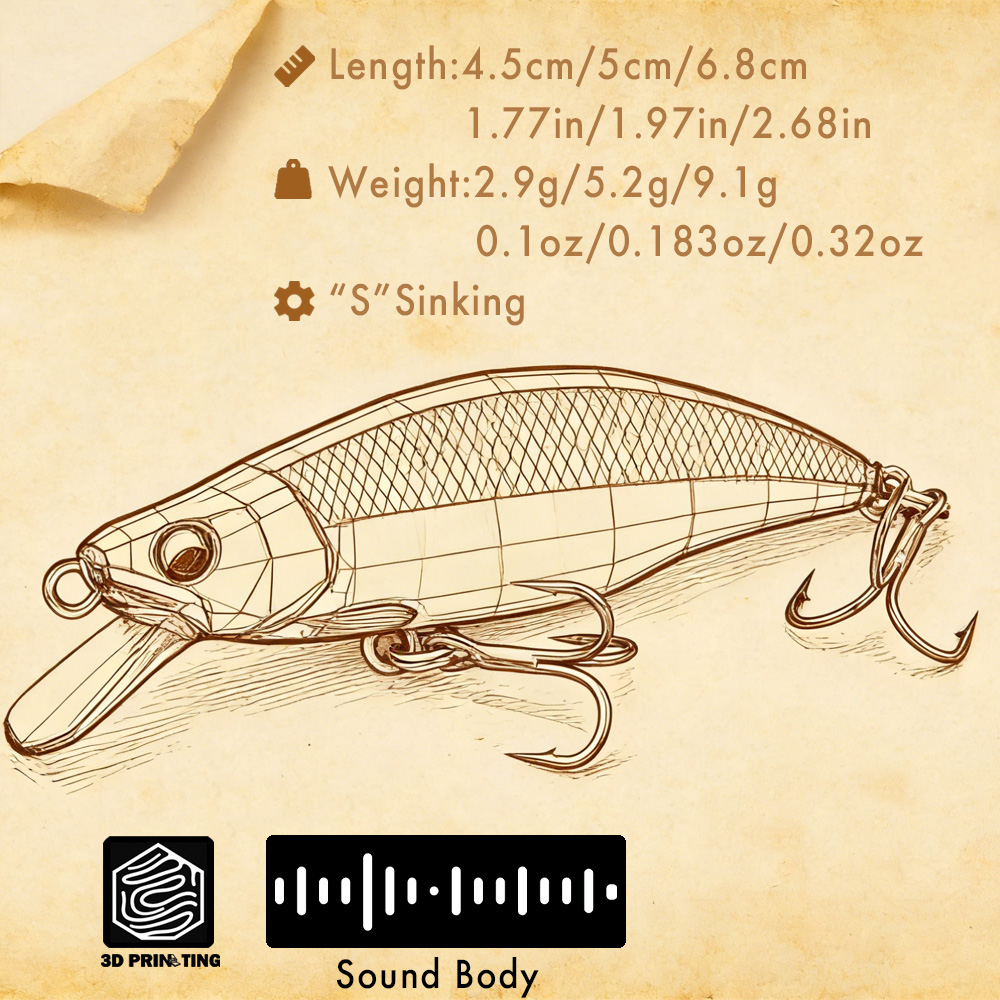 B&U Trout Pattern Hard Bait Si - Fishing Hook Treble のレビューと価格