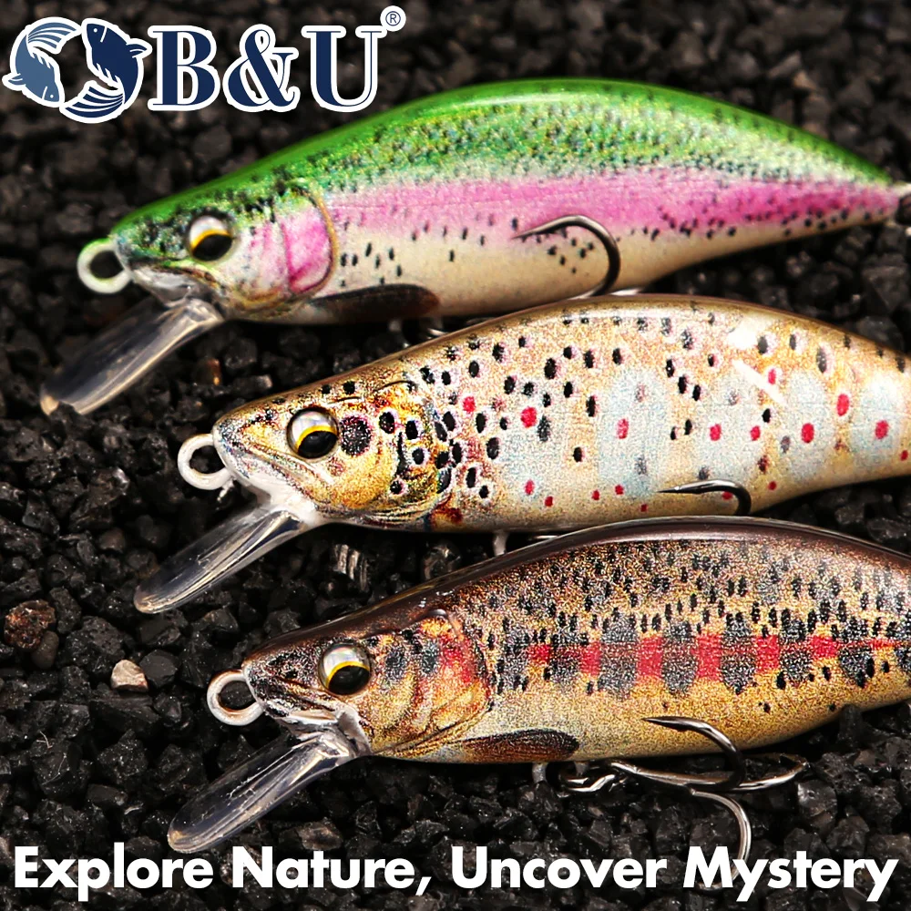 B&U Trout Pattern Hard Bait Si - Fishing Hook Treble のレビューと価格