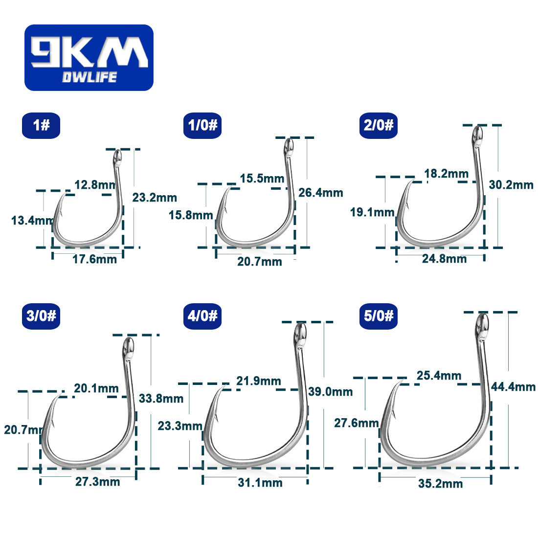 9KM Fishing Hooks Saltwater Li - Fishing Hook Circle のレビューと価格