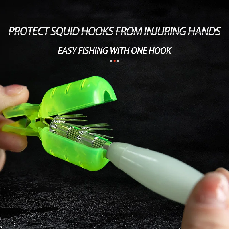 10Pcs/Lot Squid Jig Hook Cover - Fishing Hook Jig のレビューと価格