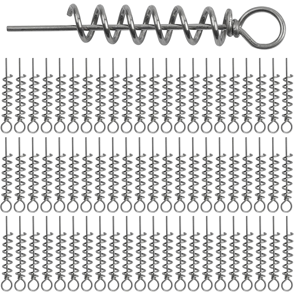 50Pcs Spring Twist Lock Fishin - Fishing Hook Stainless Steel のレビューと価格