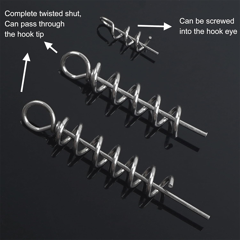 50Pcs Spring Twist Lock Fishin - Fishing Hook Stainless Steel のレビューと価格
