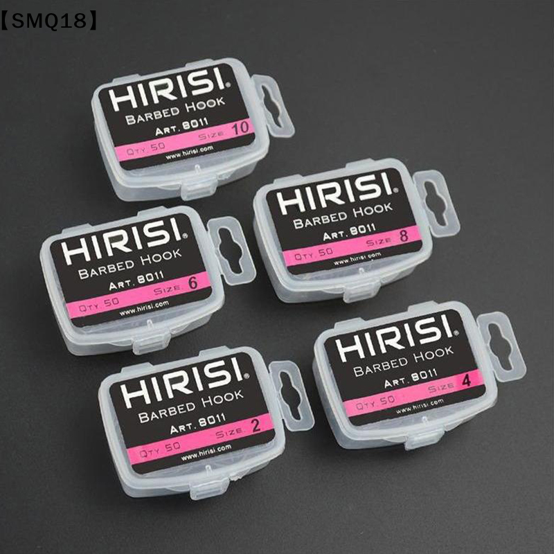 Hirisi 50pcs Boxed  Hooks Barb - Fishing Hook Box のレビューと価格