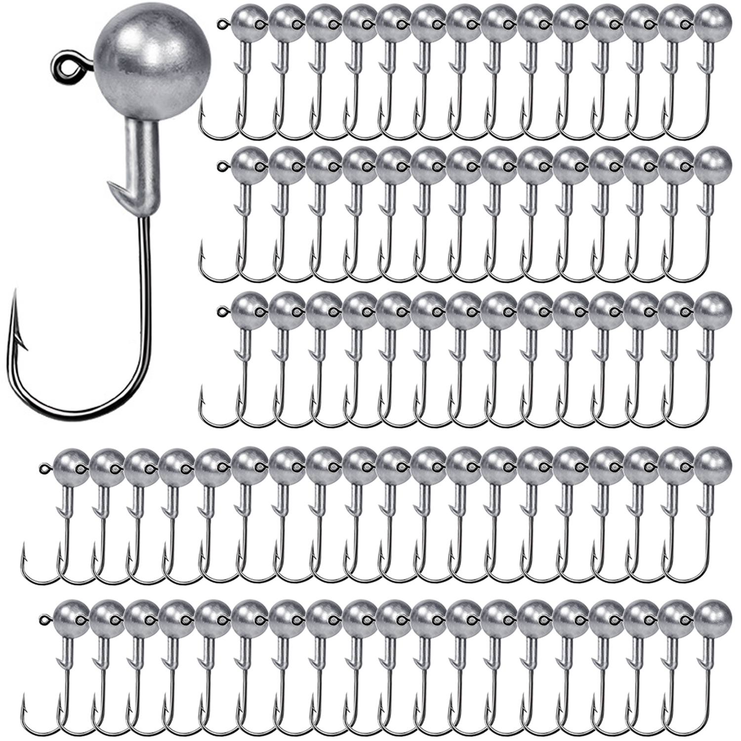 100PCS Fishing Hooks Lead Jig  - Fishing Hook Offset のレビューと価格