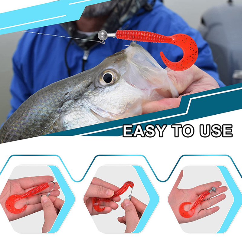 100PCS Fishing Hooks Lead Jig  - Fishing Hook Offset のレビューと価格