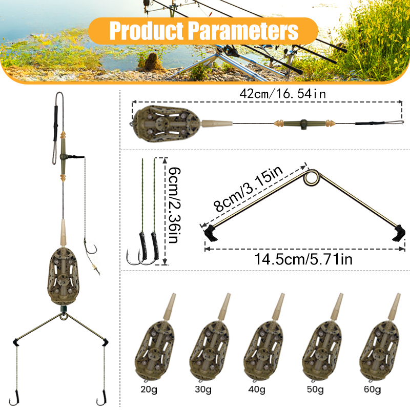 3 Hook Pre-tied Carp Hair Rigs - Fishing Hook Assortment のレビューと価格