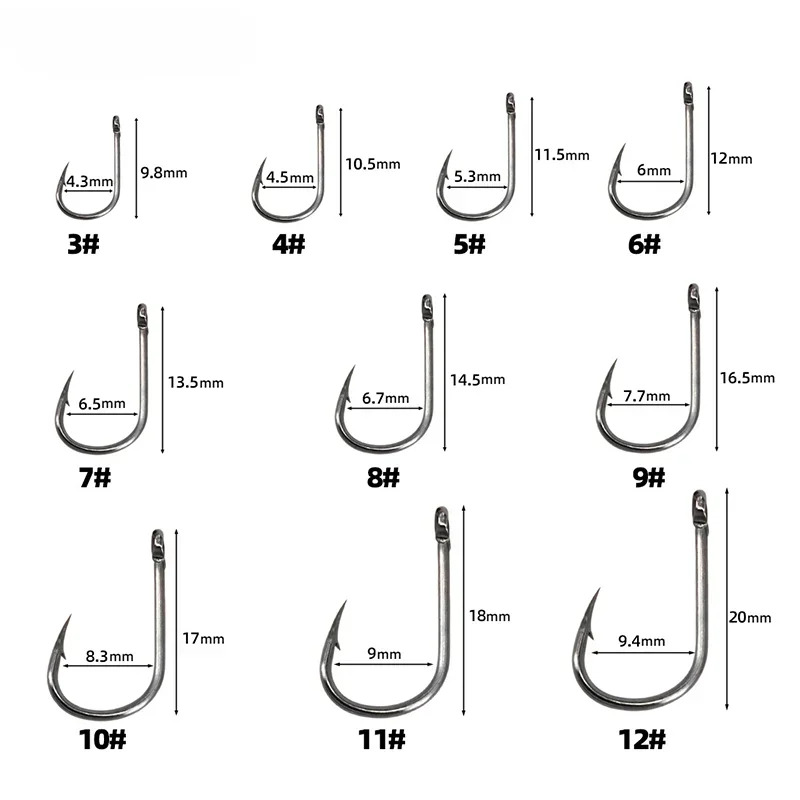 50-1600Pcs/BoxFishing Hooks Ca - Fishing Hook Circle のレビューと価格