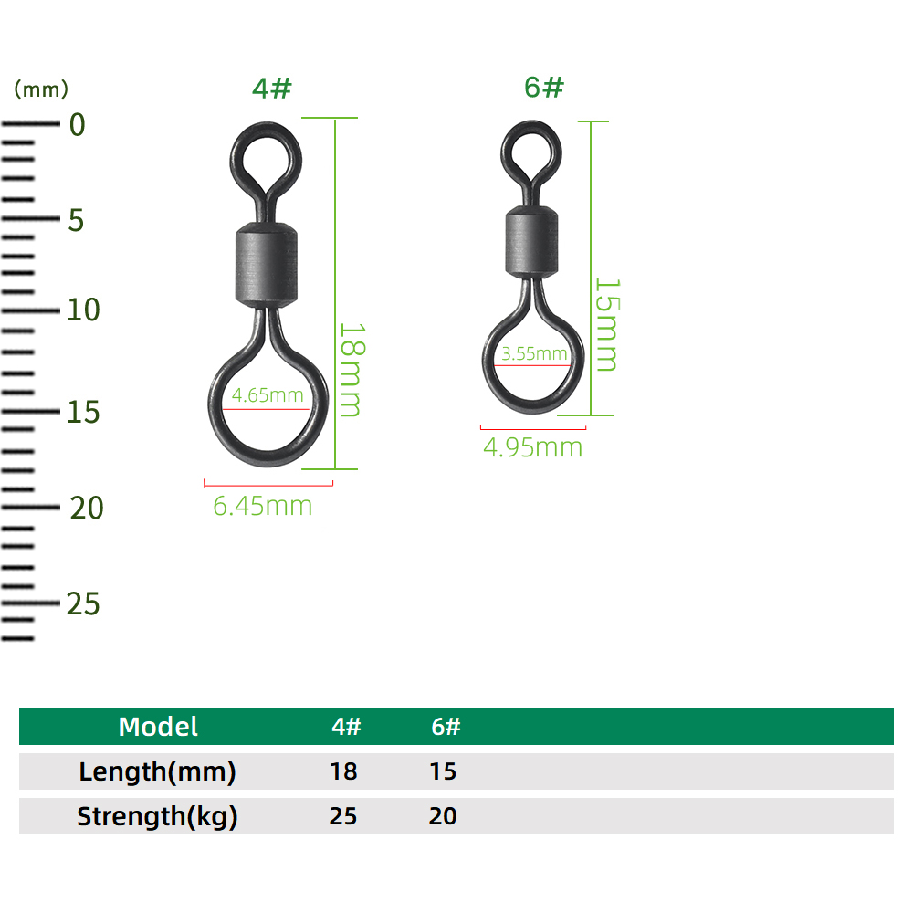 100pcs Carp Fishing Swivel Big - Fishing Hook Size のレビューと価格