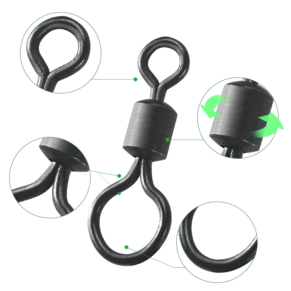 100pcs Carp Fishing Swivel Big - Fishing Hook Size のレビューと価格