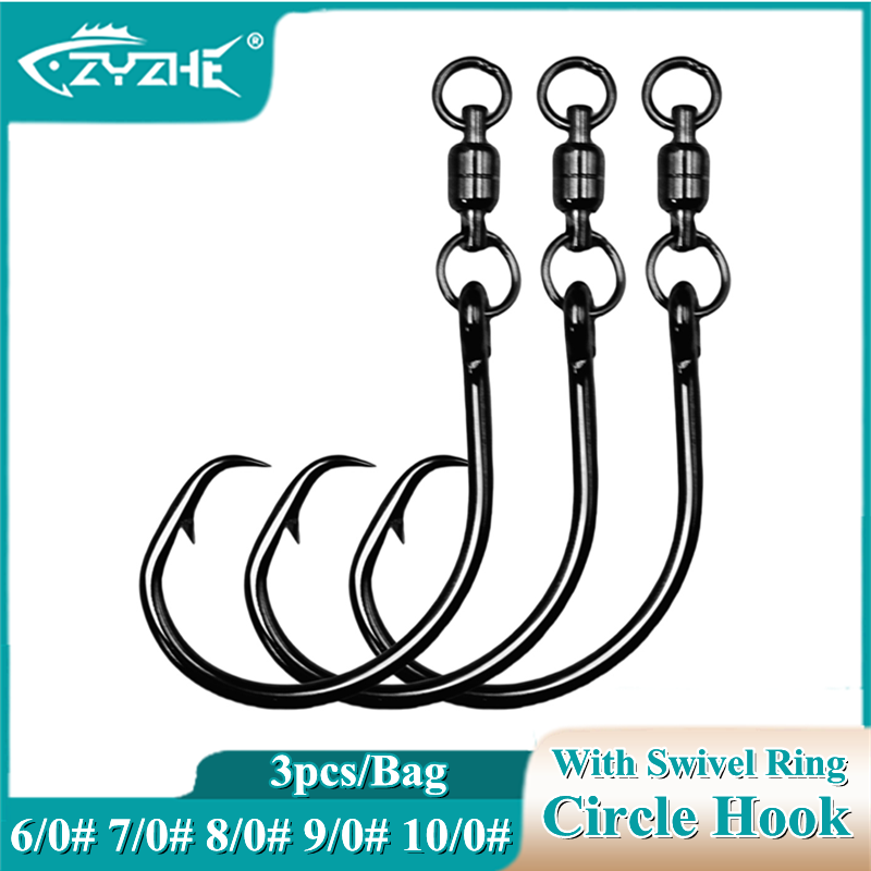 ZYZHE 3/6/9pcs Circle Hooks Wi - Fishing Hook Circle のレビューと価格