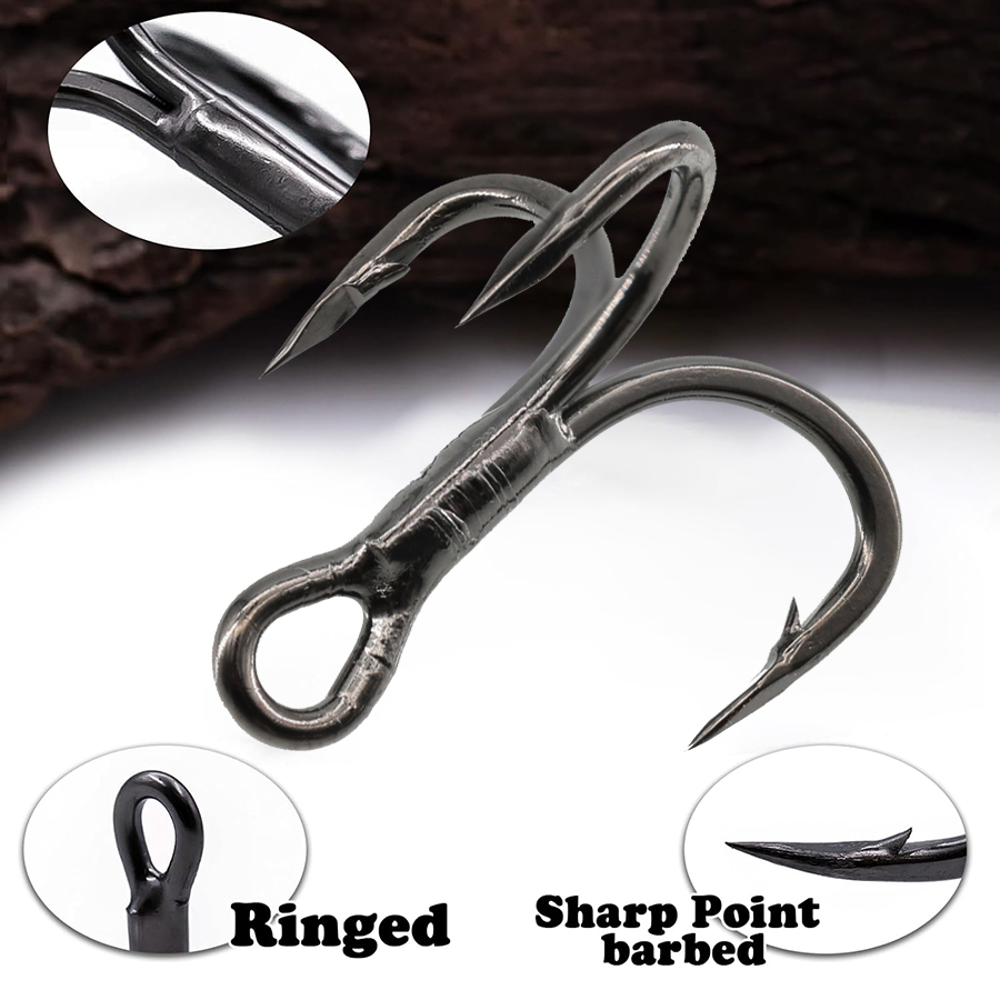 6X Fishing Treble Hook 10Pcs T - Fishing Hook Barbless のレビューと価格