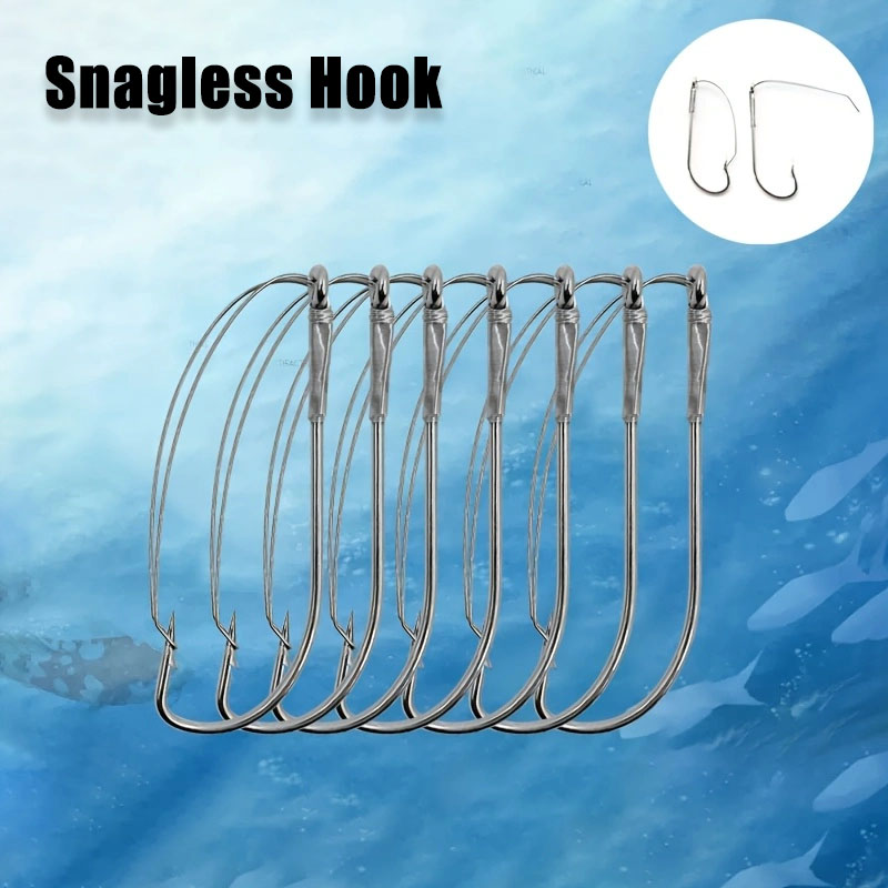 20/40Pcs Weedless Offset Worm  - Fishing Hook Weedless のレビューと価格