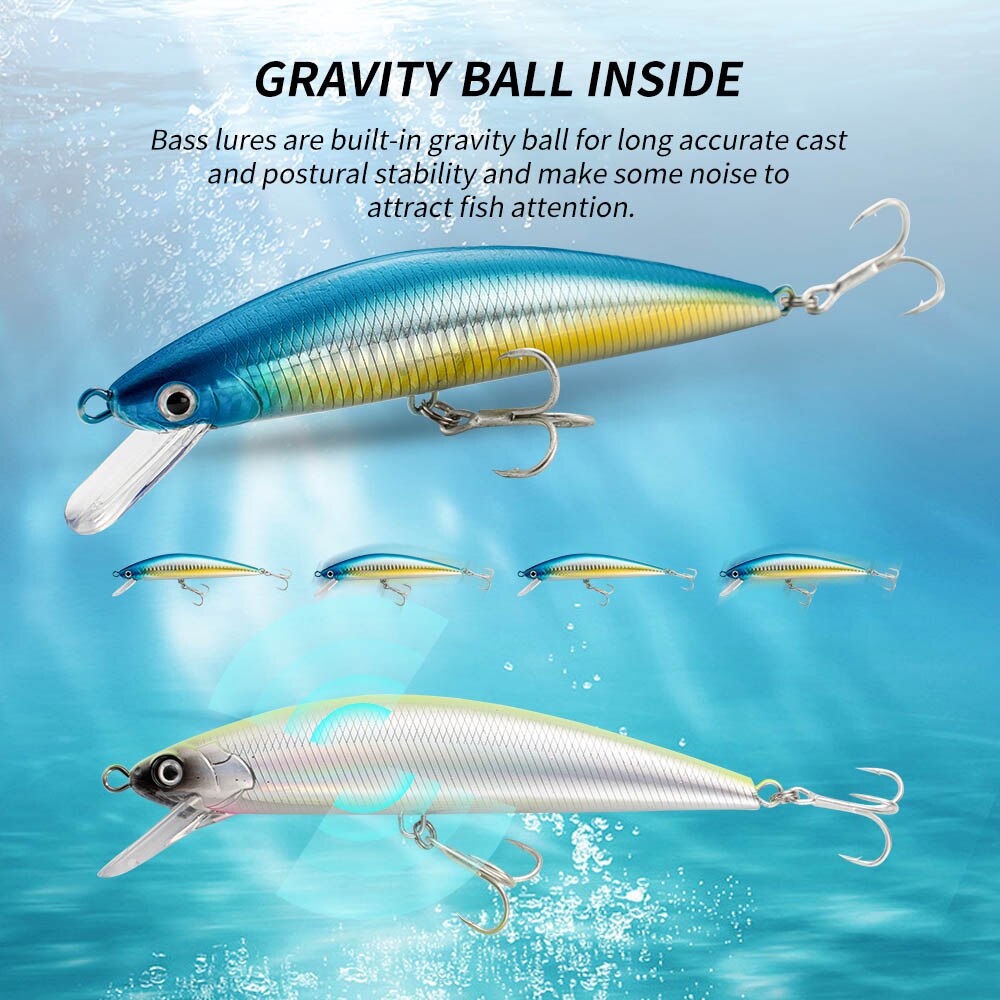 Fishing Lure Sinking Minnow 13 - Fishing Hook Treble のレビューと価格
