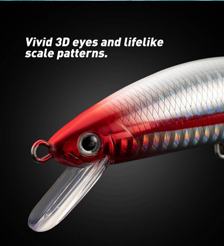 Fishing Lure Sinking Minnow 13 - Fishing Hook Treble のレビューと価格