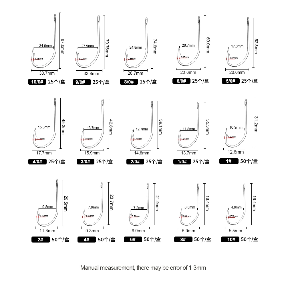 FTK Fishing Hooks 1-10#50PCS 1 - Fishing Hook Offset のレビューと価格