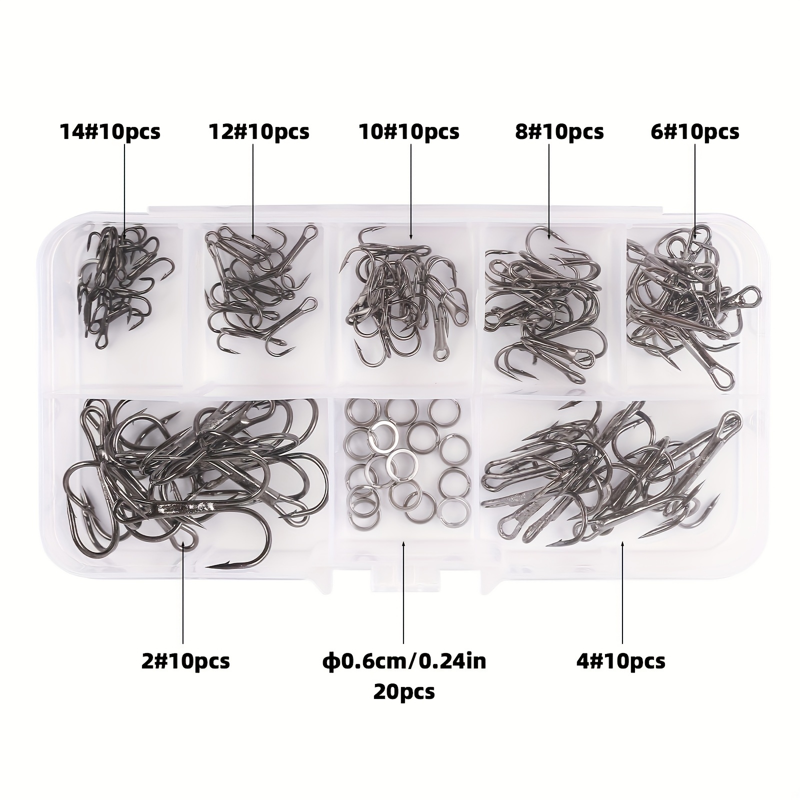 90pcs/set The lure triple-hook - Fishing Hook Assortment のレビューと価格